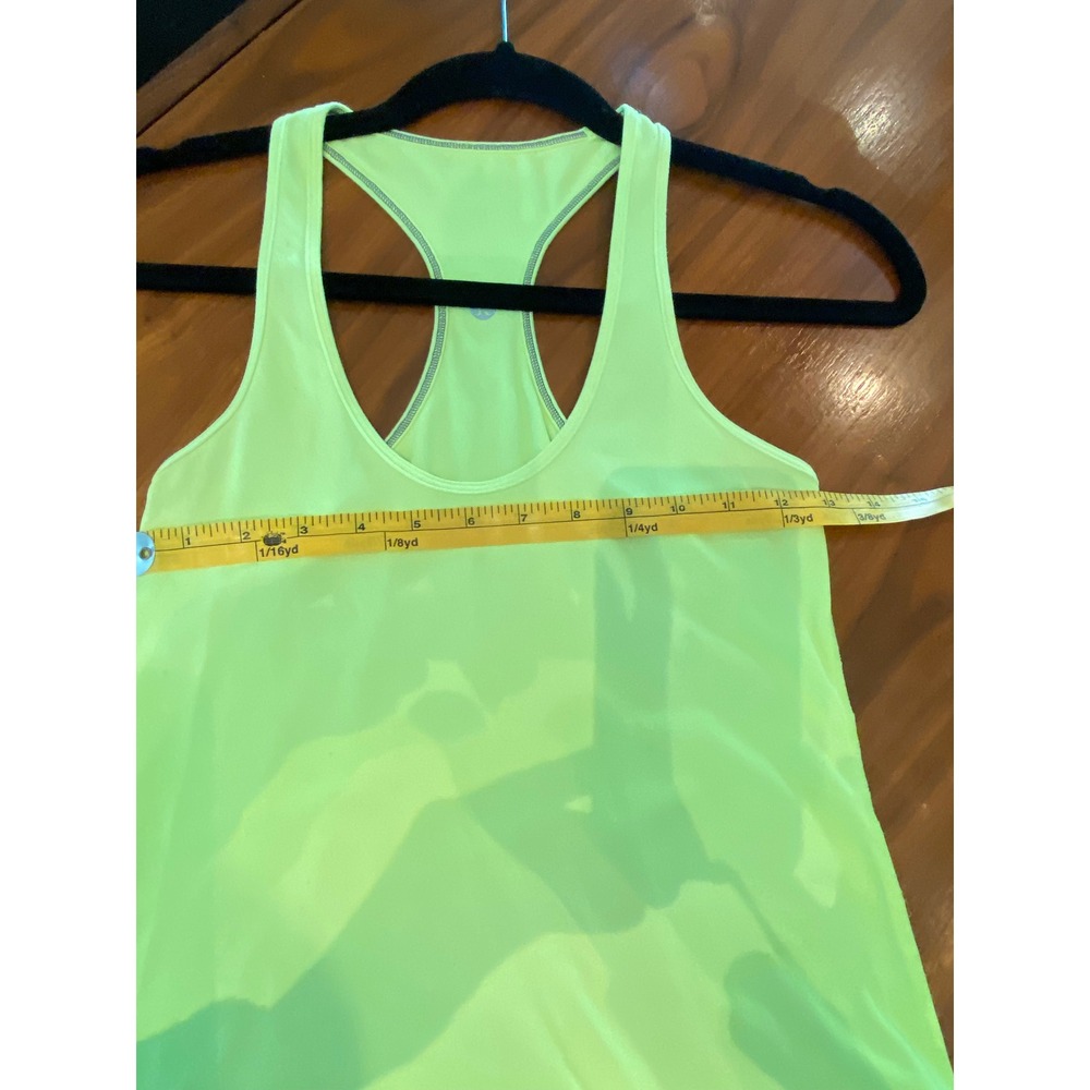 Lululemon Neon Lime Green Racerback Tank Top Scoop Neck Sleeveless Activewear